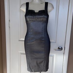 Pompous Studio shiny gray bodycon dress size 6
